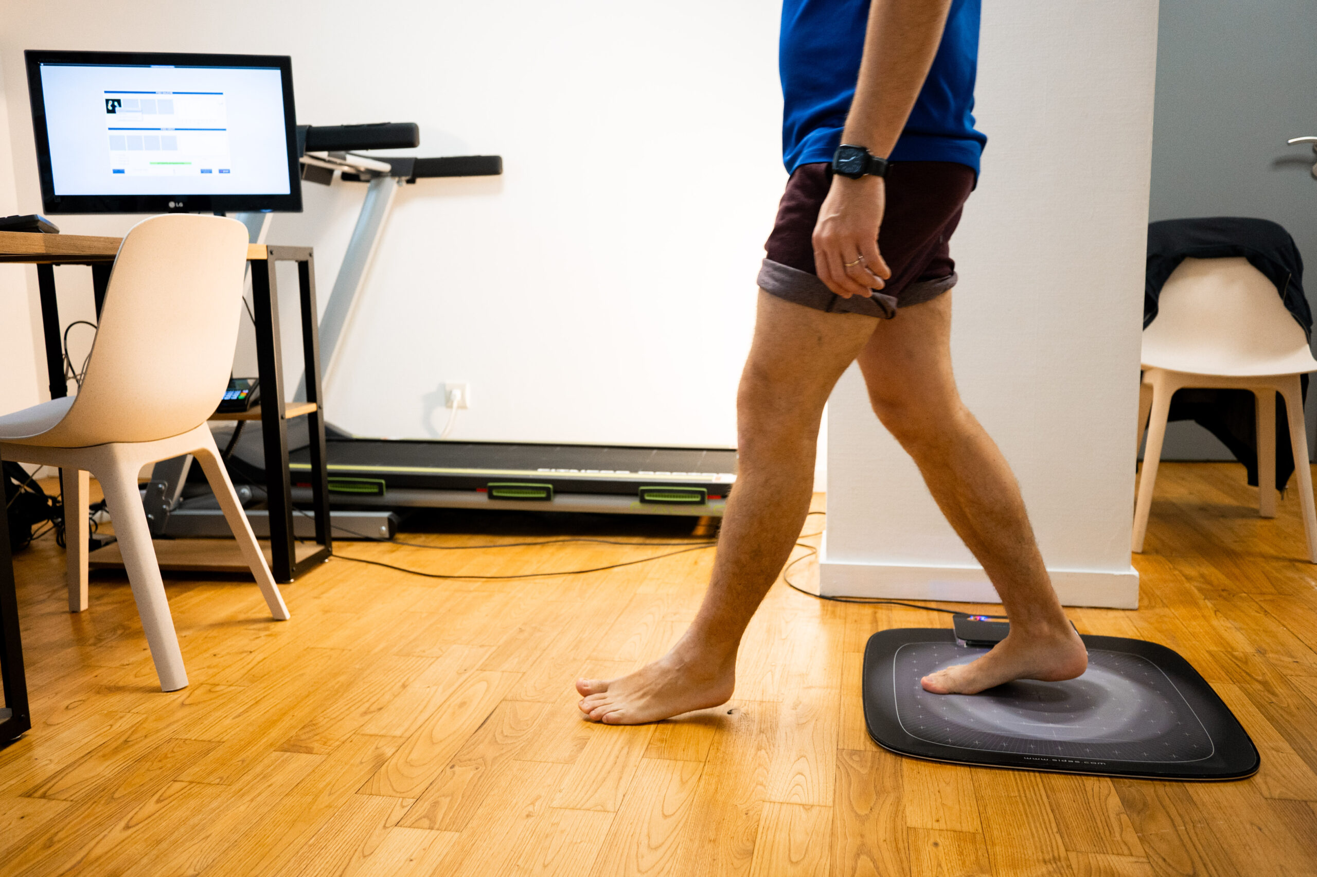 Analyse des appuis plantaires lors d'un bilan running à Grenoble